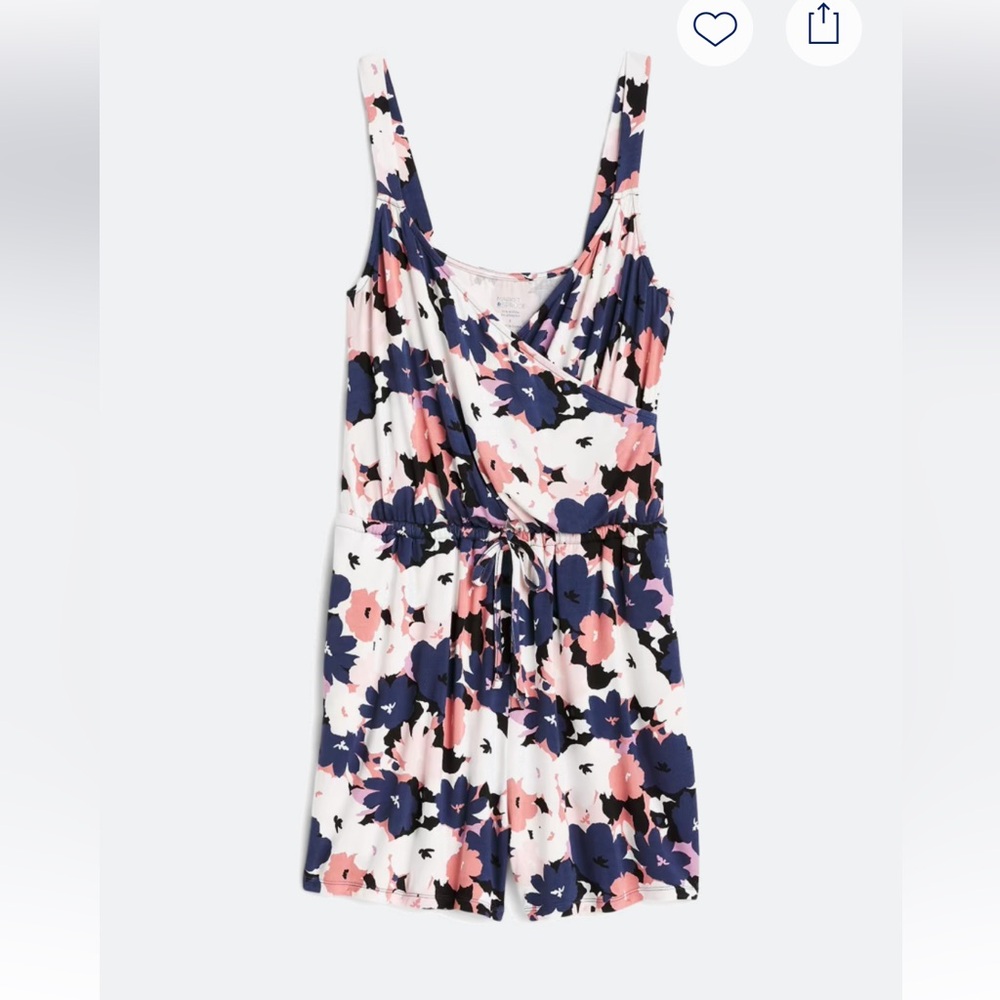 Market & Spruce Floral Jumpsuit - Pink, Blue, White